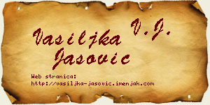 Vasiljka Jašović vizit kartica